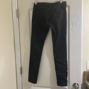 Pinstripe black jeans